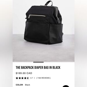 BEIS Black Diaper Backpack